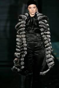 Julien Macdonald - Chinchilla coat with jewel trim