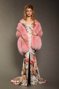 Zang Toi – Dyed pink fox stole